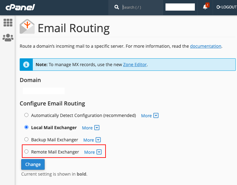 Email Routing - cPanel